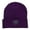 Purple, variant on Grey Diamond Embroidered Cuffed Long Beanie - Purple OSFM