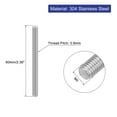 thumbnail image 2 of Uxcell 8Pack M5 x 60mm 0.8mm Pitch 304 Stainless Steel Fully Threaded Rod Bar Studs, 2 of 6