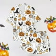 thumbnail image 5 of Ulitacool Halloween Pajamas Women Short Sleeve Pjs And Shorts Set Button Down Pumpkin Ghost Print Sleepwear Festival Comfortable Jammies Nightwear White M, 5 of 6