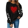 thumbnail image 1 of ameIAEA Valentines Day Sweatshirt Women Crewneck Graphic Pullover Long Sleeve Fall Spring Tops, 1 of 4