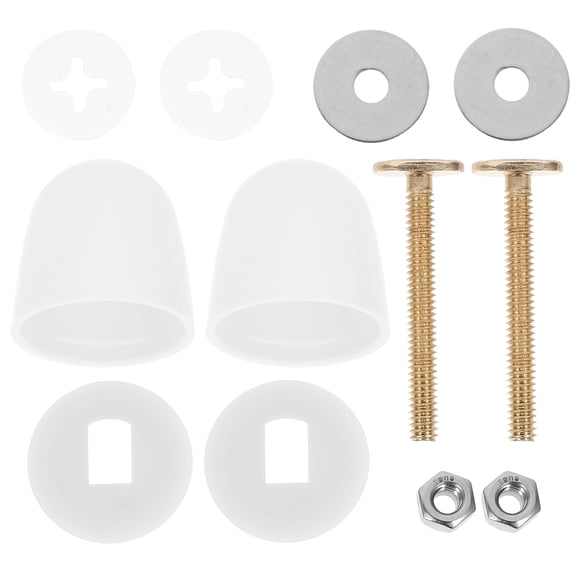 TOYMYTOY toilet hardware Toilet Bolt Caps Plated Copper Toilet Parts Functional Design 1 Set