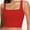 Red, variant on Women Cropped Tank Tops Sleeveless Square Neck Tanks Basic Crop Tops