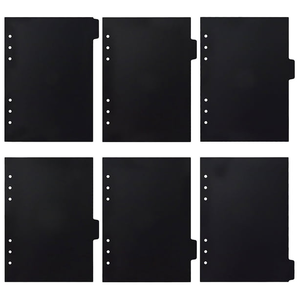 6 separadores de cuaderno para el hogar, separadores de pestañas profesionales, prácticos separadores de carpetas, accesorio para libros