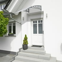 Zimtown 39"x29" inch Patio Outdoor Window Awning Front Door Canopy White & Gray Bracket