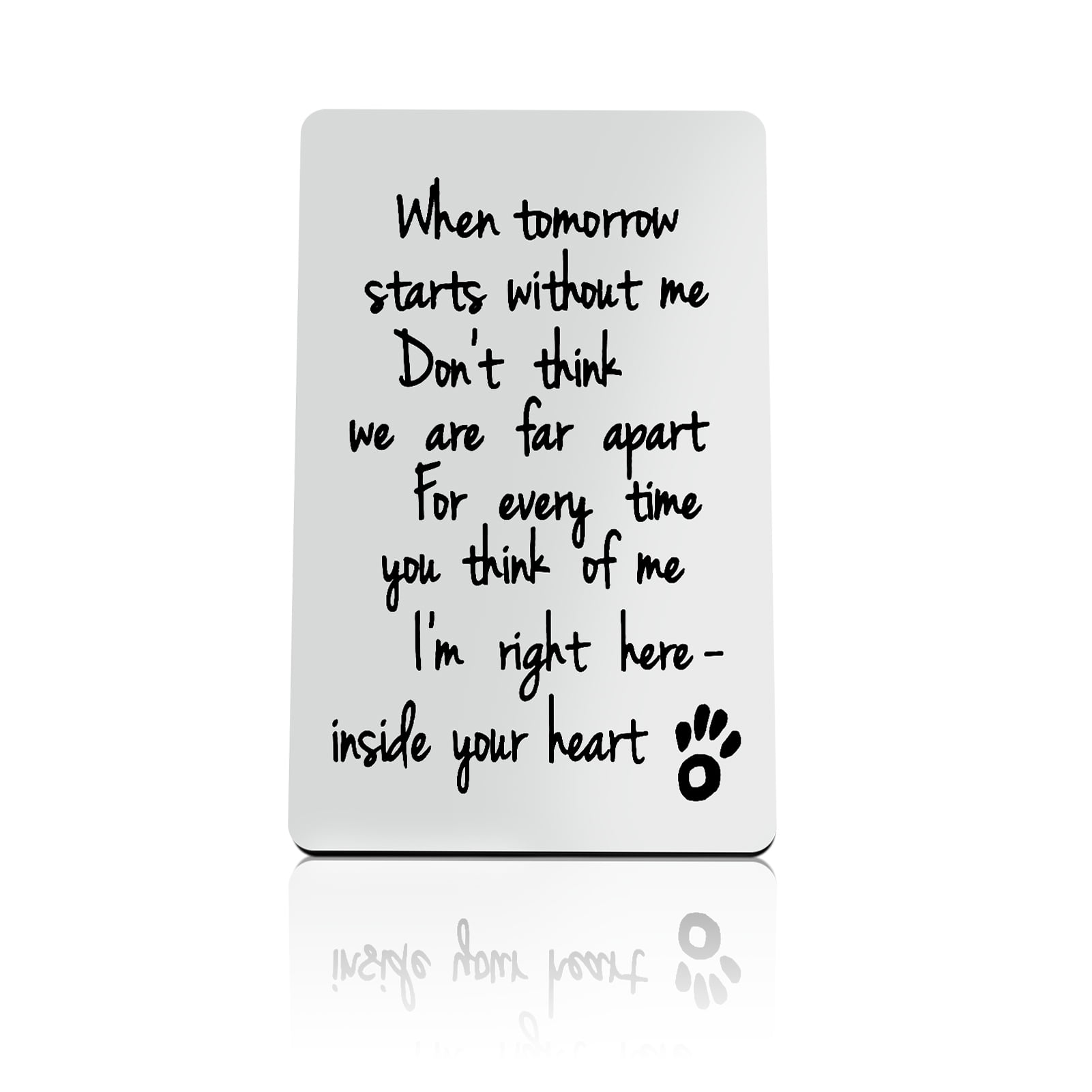 Pet Memorial Gift Wallet Card Insert Pet Loss Gift for Men Women