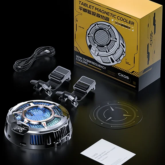 Memo cx05 tablet magnetic back-clip mobile phone fan radiator 30W high-power radiator 3 speed adjustable game cooler for iPad