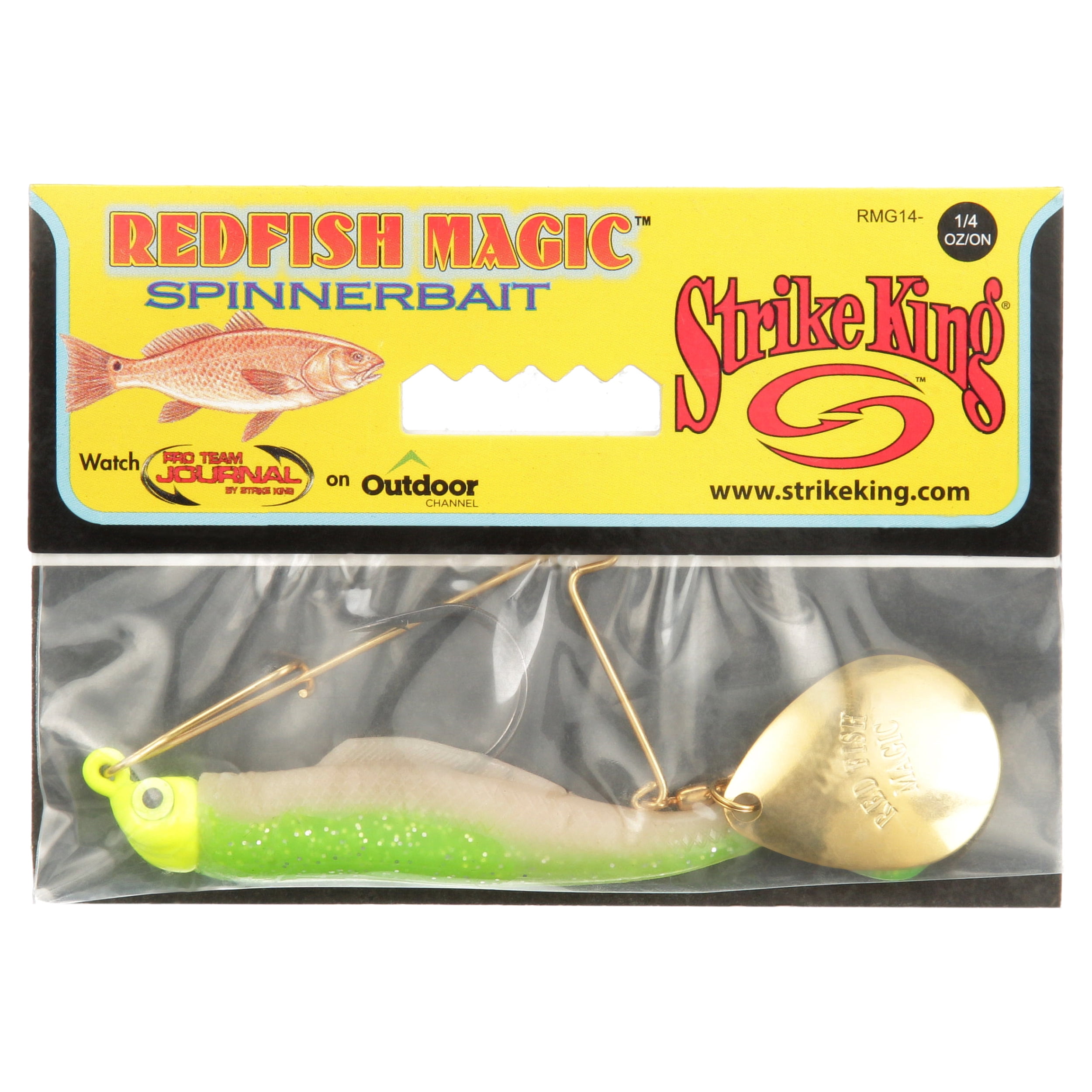 Strike King Redfish Magic 1/4 oz Spinnerbait Lure Chartreuse Electric  Chicken