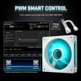 thumbnail image 6 of DARKROCK F120-3 in 1 120 mm Infinite Mirror Design Case Fans with PWM Control & ARGB Effect, Hydraulic Bearing for Low-Noise Operation - Suitable for Most PC Cooling Systems - White, 6 of 10