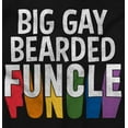 thumbnail image 2 of Big Gay Bearded Funcle Uncle Rainbow Hoodie Hooded Sweatshirt Men Brisco Brands L, 2 of 6