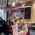 thumbnail image 4 of Vaso de agua para niños de 550 ml con diseño de la Patrulla Canina, vasos creativos con dibujos animados para bebés con pajitas, botellas de agua a prueba de fugas, vasos para exteriores para niños, 4 of 5