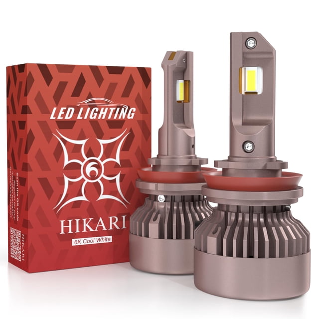 Faros antiniebla HIKARI WINGS H11, 80000LM, 6000 K, paquete de 2 bombillas LED