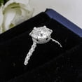 thumbnail image 4 of Oryn Jewelry Round Cut Brilliant 0.7 Ct Moissanite Ring - 14K White Gold Plated Cuban Style Jewelry - Women's Engagement Moissanite Ring - Birthday Gift, 4 of 5