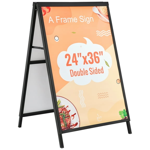 VEVOR Outdoor A-Frame Sidewalk Sign 24x36 inch Sandwich Board Signs