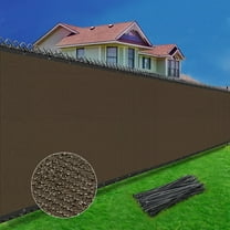 Windscreen Privacy Screen Fence Heavy Duty Fencing Mesh Shade Net Cover for Wall Garden Yard Backyard (6 ft x 50 ft, Brown)