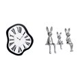 thumbnail image 1 of Reloj de pared acrílico distorsionado, escultura única y creativa con efecto de fusión, ideal para decorar escritorios, armarios, estanterías o como a, 1 of 8