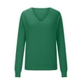 thumbnail image 4 of Frostluinai V Neck Sweaters for Women Long Sleeve Solid Color Sweaters Lightweight Knit Pullover Tops Casual Loose Spring Sweaters Gifts, 4 of 6