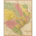 thumbnail image 2 of Vintage Maps 20x24 Black Ornate Wood Framed with Double Matting Museum Art Print Titled - Texas 1844, 2 of 4