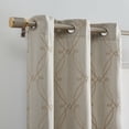 thumbnail image 2 of Elrene Home Fashions Palmetto Lattice Embroidered Blackout Window Curtain Panel, Set of 2, Natural, 37" x 63", 2 of 4