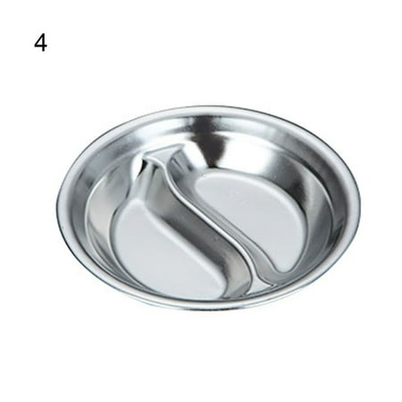 

HOVTOIL Seasoning Dish Stainless Steel Plate Sauce Snack Container Multi-grid Kitchen Seasoning Dish