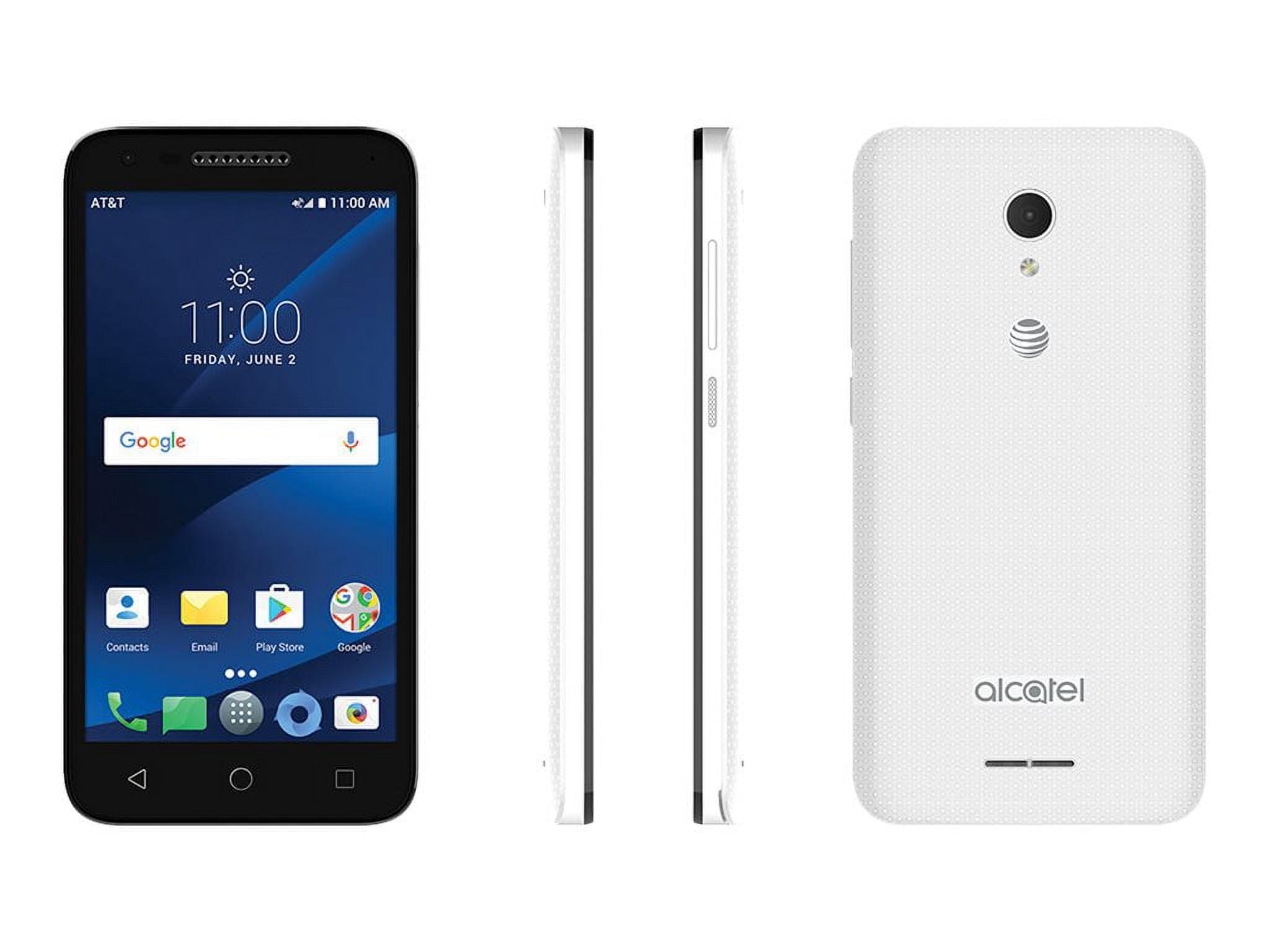 Alcatel - CAMEOX 4G LTE with 16GB Memory Cell Phone - Arctic White (AT&T)