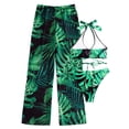 thumbnail image 4 of Traje de Baño Bikini 3 piezas con Pantalones Estampado Tropical Dara Baby  Vest0110, 4 of 8