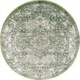 thumbnail image 3 of Unique Loom Isabella Collection Area Rug - Adjani (3' 3" Round Green/Ivory), 3 of 9