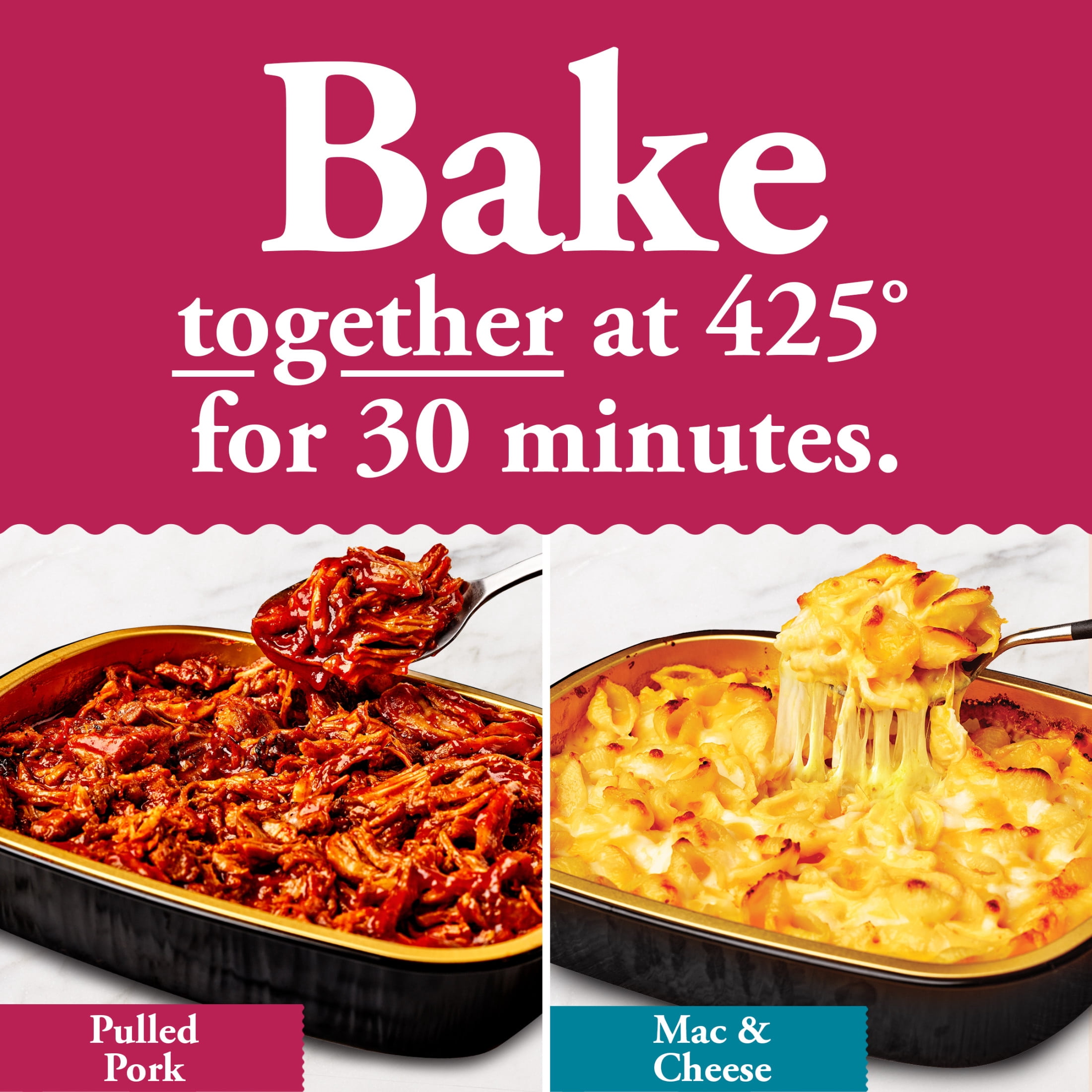 HomeBake 425°/:30 Pulled Pork with BBQ Sauce Frozen Main, 22.2 oz Box (Frozen)