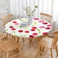 thumbnail image 3 of Round Picnic Table Cloth 100% Waterproof & Oil Proof, Elastic Fitted Table Cover for 36"-44" Round Tables, for Dining, Camping, Outdoor, 3 of 5