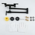 thumbnail image 7 of Wowow Pot Filler Faucet for Both Hot Cold Water Folding Kitchen Faucet Black Wall Mount, 7 of 7