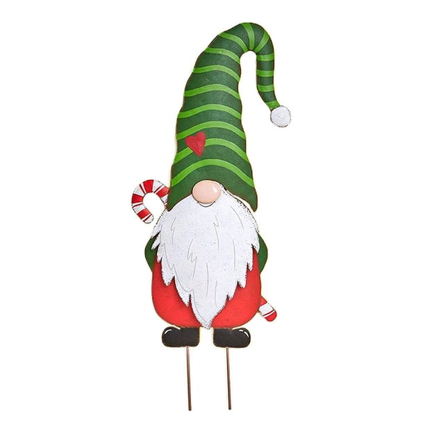Advancent Señales de patio de Navidad Gnomos Estaca de patio Adornos de Navidad Decoraciones de jardín al aire libre para vacaciones de Navidad Decoración del hogar No.2 Advancent HA041297-02