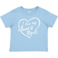 thumbnail image 3 of Inktastic I Love My Aunt and Uncle in White Chalk Heart Boys or Girls Baby T-Shirt, 3 of 5