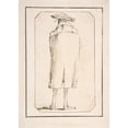 thumbnail image 2 of Giovanni Battista Tiepolo 14x18 Gold Ornate Wood Frame and Double Matted Museum Art Print Titled - Caricature of a Man Seen from Behind (1760), 2 of 4