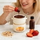 thumbnail image 5 of Ceramic Chocolate Fondue Pot Set Heatproof Melting Bowl Burners For Ice Cream Cheese Dessert Home Kitchen Includes Forks, 5 of 6