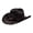 black, variant on Men's Classic Western Felt Hat: Vintage Wide Brim with Metal Bull Head Belt for Party, Outdoor