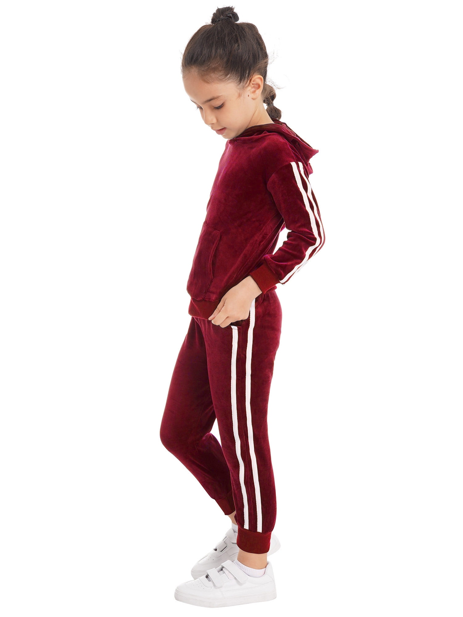 Adidas velour best sale tracksuit kids