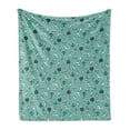 thumbnail image 1 of Marine Soft Flannel Fleece Throw Blanket, Childish Nautical Sailor Birds Sailboats and Anchors, Cozy Plush for Indoor and Outdoor Use, 50" x 70", Seafoam Grey, by Ambesonne, 1 of 5