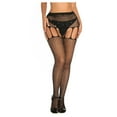 thumbnail image 1 of HBFAGFB Bas Résille pour Femmes Long Tube Bretelles Creuses Bas en Soie Diamant Noir, 1 of 5