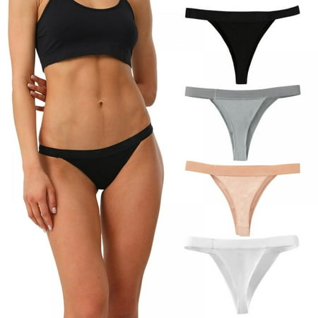 

Pack of 4 Lace Thongs For Women Plus Size Sexy Panties Cotton Thongs For Woman Sexy Tangas Underwear