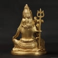 thumbnail image 5 of Small Mahayogi Shiva Brass Statue - Meditating Great Yogi Handcrafted Sculpture for Yoga Altar Home Decor, 5 of 10