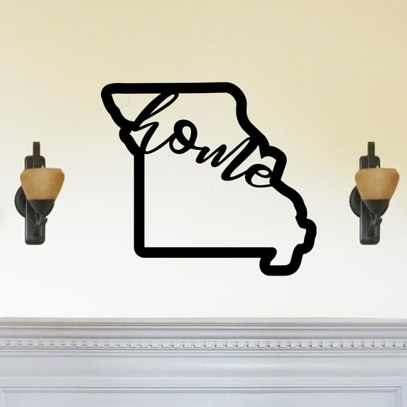 Missouri Home State Silhouette Solid Steel Home Decor Decorative Accent Metal Art Wall Sign