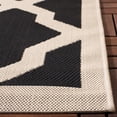 thumbnail image 3 of Safavieh Courtyard Amber Geometric Indoor/Outdoor Runner Rug, Black/Beige, 2'3" x 10', 3 of 12