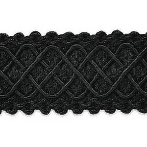 Expo International Jolie Lattice Braid Trim Embellishment, 20-Yard, Black