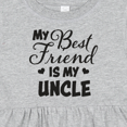 thumbnail image 4 of Inktastic My Best Friend is My Uncle with Hearts Girls Baby Dress, 4 of 5