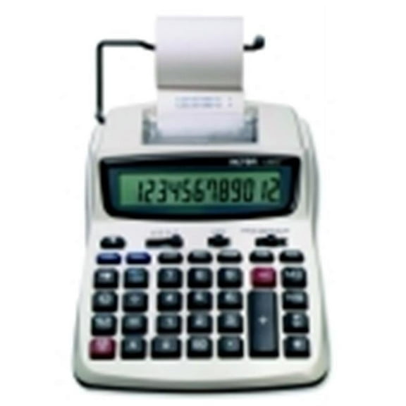 12-Digit LCD 2-Color Commercial Compact Printing Calculator