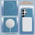 thumbnail image 3 of for Samsung Galaxy S22 Ultra Magnetic Case, Flexible Luxury PU Leather Cover, Protective Slim Lightweight Shockproof Phone Case Compatible with Mag-Safe for Samsung Galaxy S22 Ultra, Lightblue, 3 of 6