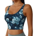 thumbnail image 2 of KLL Ink Rose for Workout Tank Tops for Women,U Back Fitness Top Built in Shelf Bras Padded Fit for Yoga Gym-Medium, 2 of 8