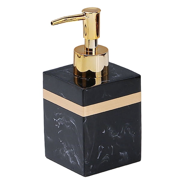 Manual de dispensador de jabón de resina reutilizable Vacío Loción líquida Envase para Habitación Cocina Tabletop Ducha Champú - Black-250ml Sunnimix Dispensador de loción de jabón
