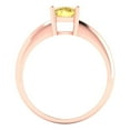 thumbnail image 4 of 1.0ct cushion cut yellow natural citrine 14k rose gold Bridal Wedding Engagement Promise Anniversary Ring for Women size 7.5, 4 of 7