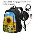 thumbnail image 2 of Pofeuu Sky Golden Sunflower Field B Print Storage Laptop Backpack with USB Charging Port[Water Resistant] College Computer Bookbag Fits, 2 of 7