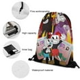 thumbnail image 4 of The Cuphead Show Drawstring Backpack Sports Gym Bag Water Resistant String Bag Cinch Bag for Women Men, 4 of 7